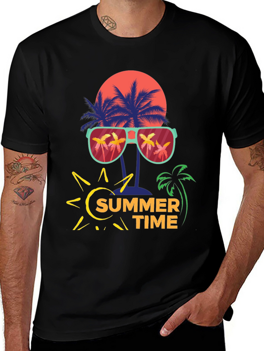 Summer Time Palm Tree Graphic Tee