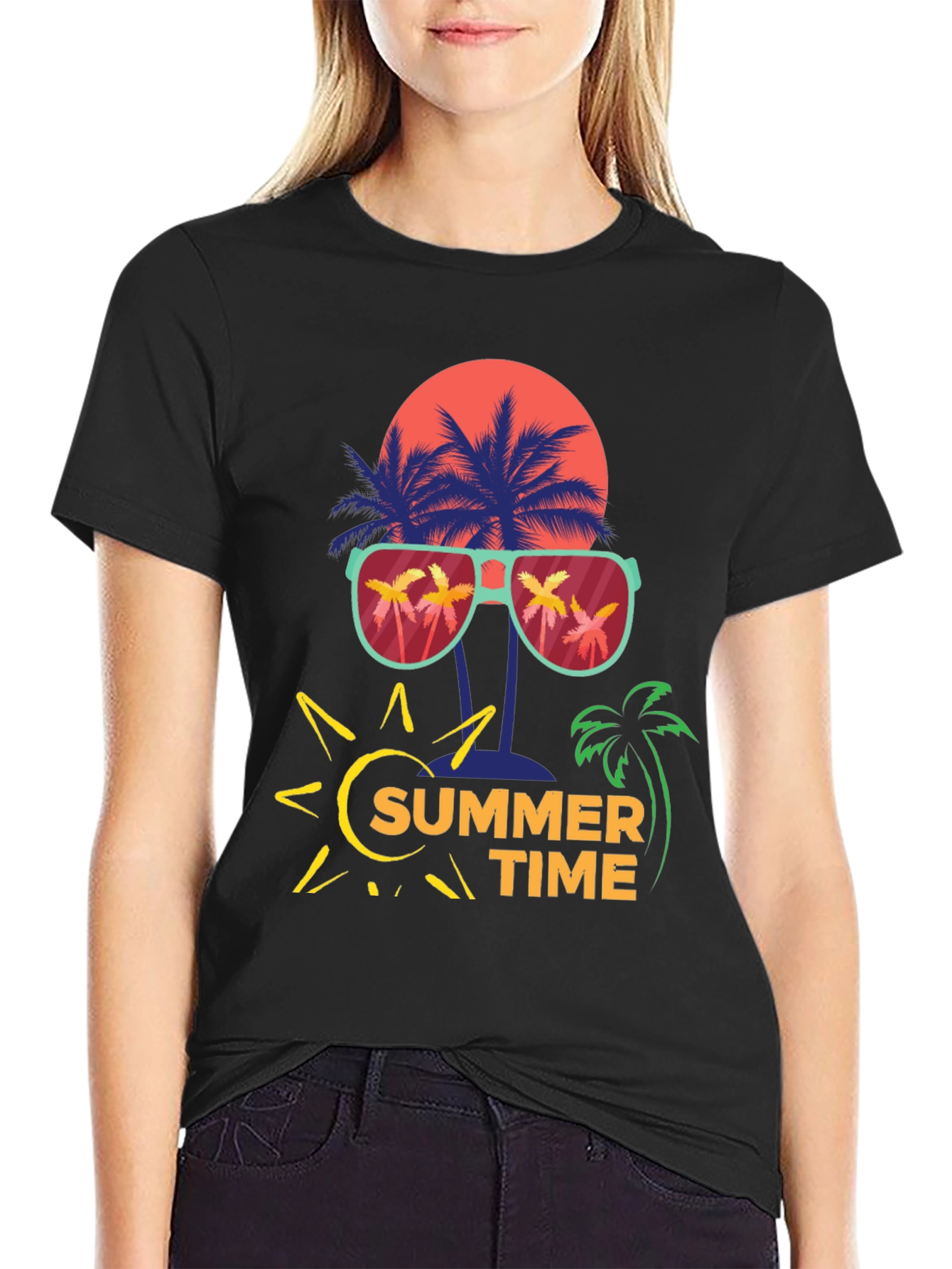 Summer Time Palm Tree Graphic Tee