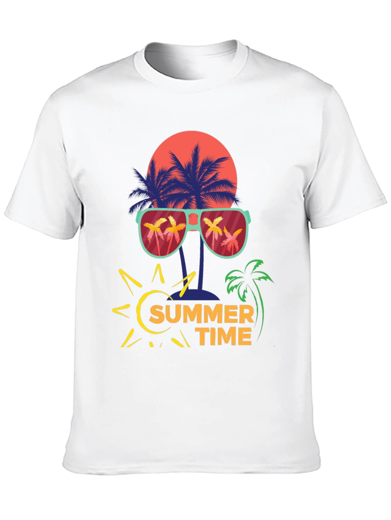 Summer Time Palm Tree Graphic Tee