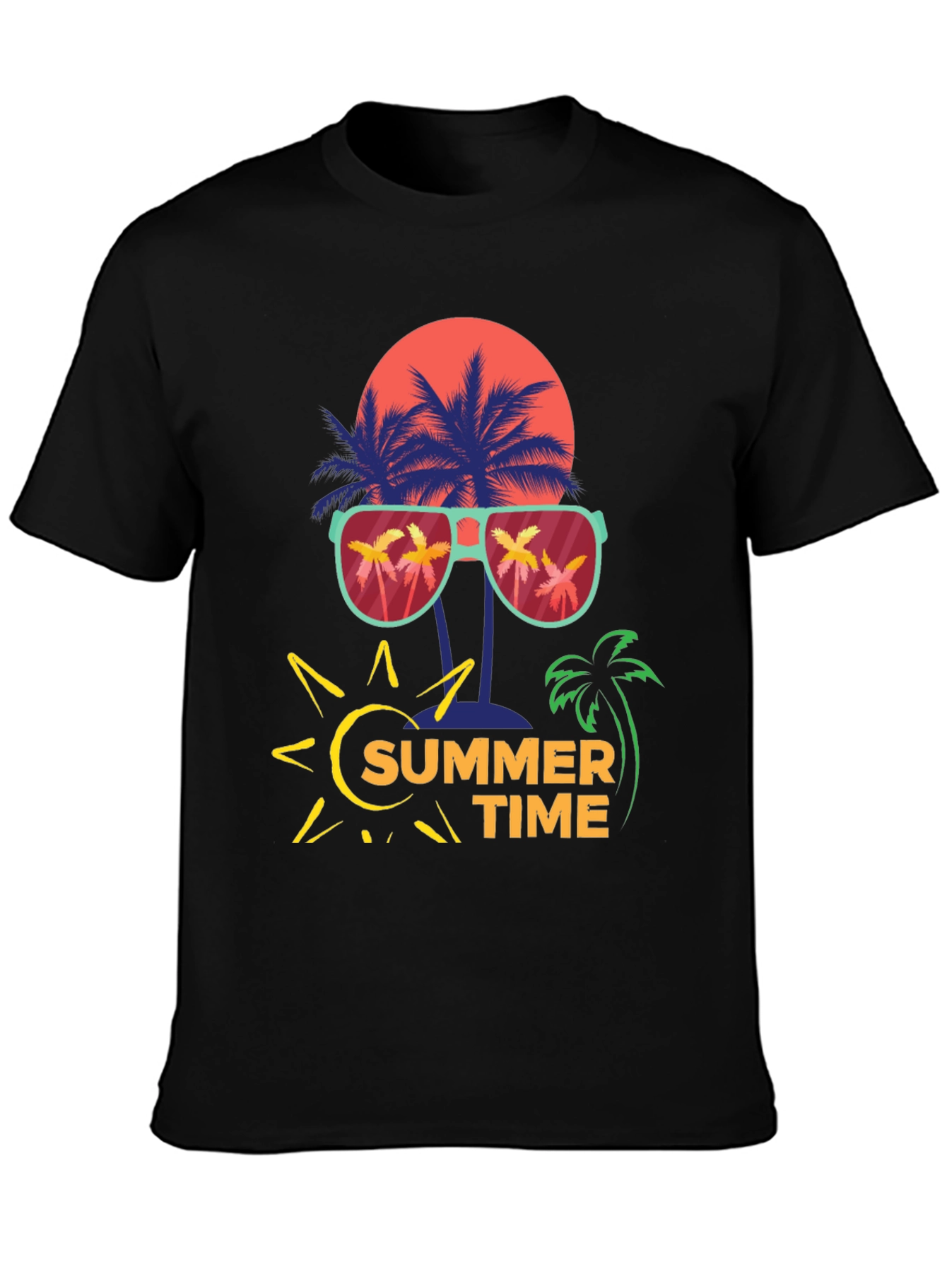 Summer Time Palm Tree Graphic Tee