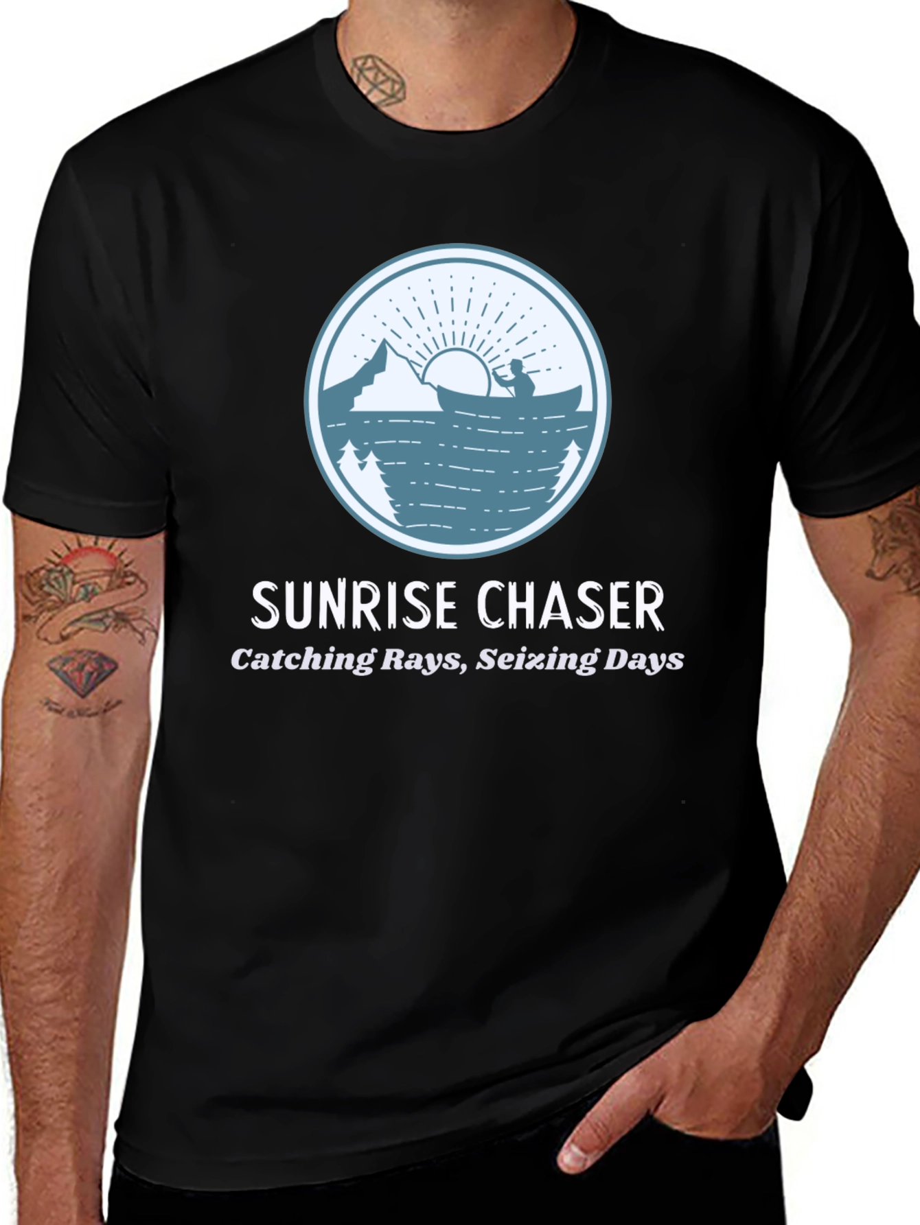 Sunrise Chaser Graphic T-Shirt - Catching Rays Seizing Days