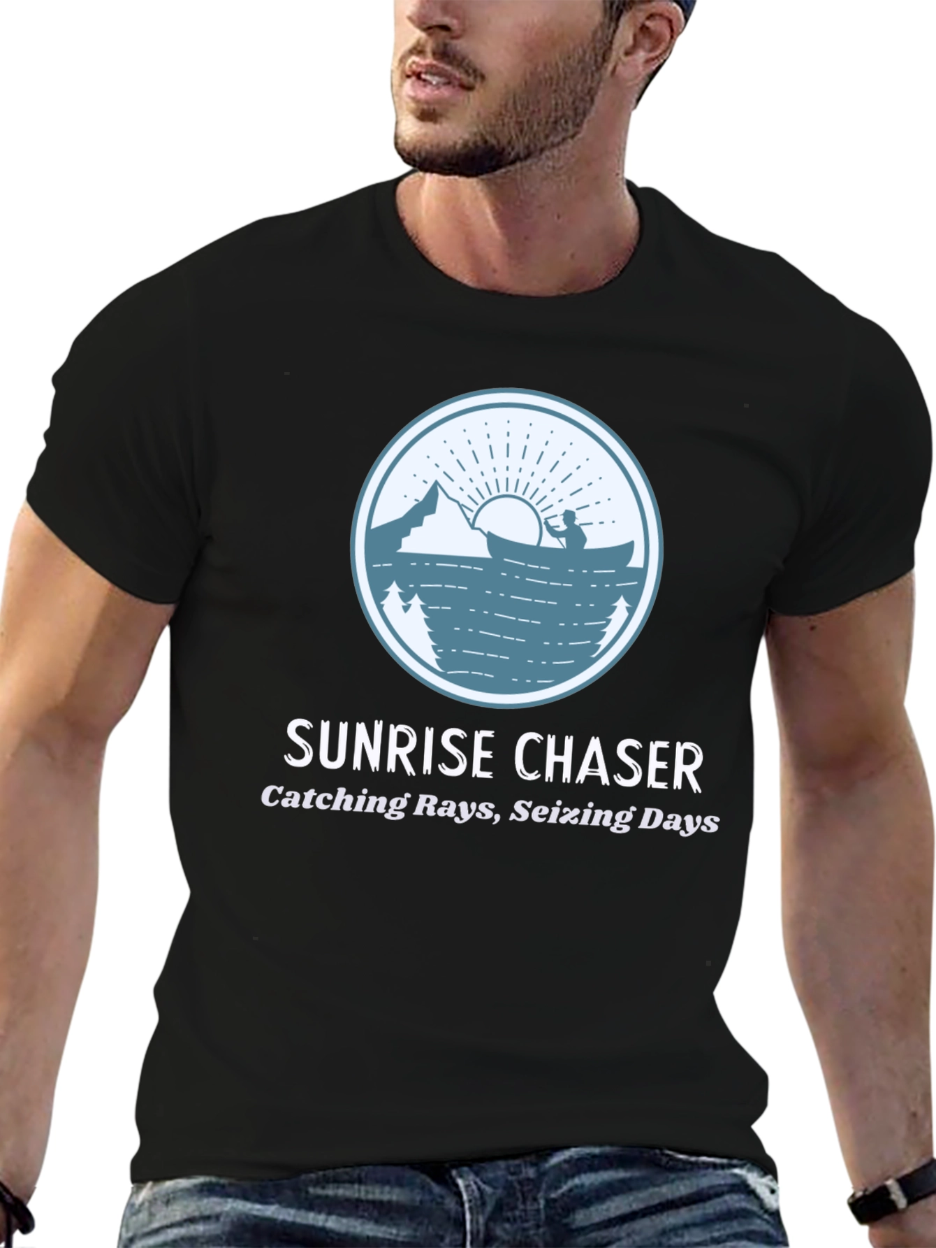 Sunrise Chaser Graphic T-Shirt - Catching Rays Seizing Days