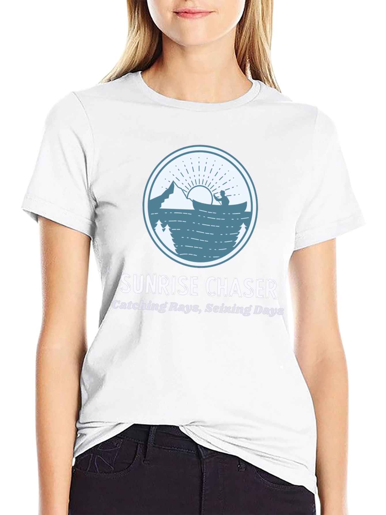 Sunrise Chaser Graphic T-Shirt - Catching Rays Seizing Days