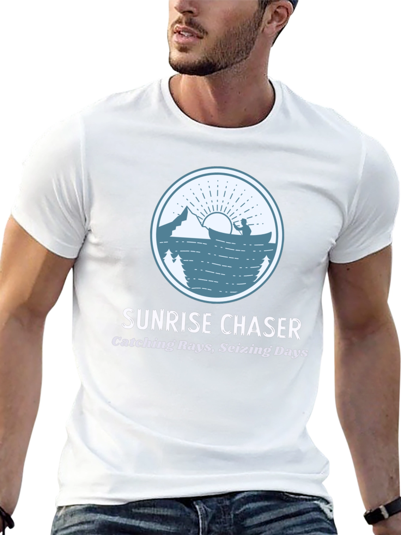 Sunrise Chaser Graphic T-Shirt - Catching Rays Seizing Days