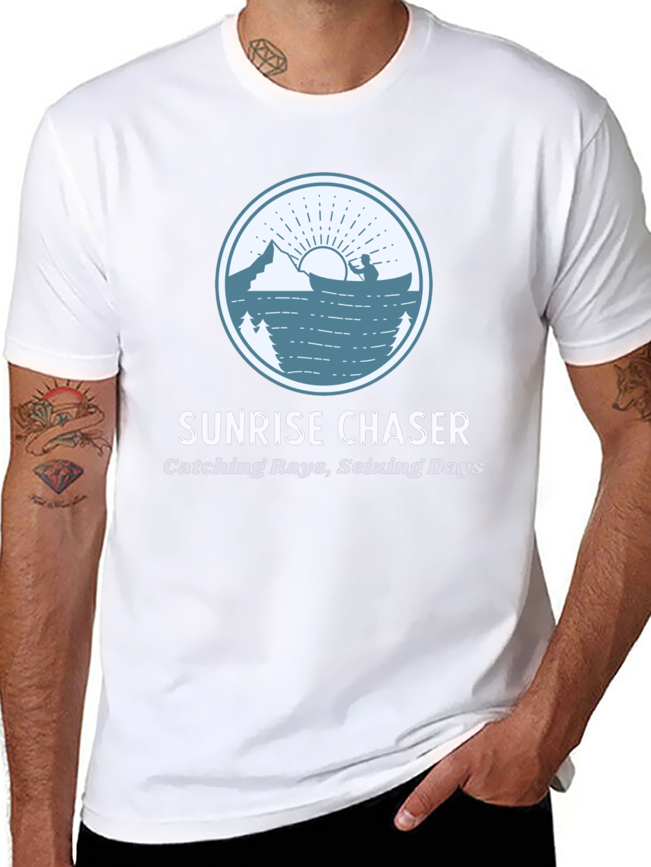Sunrise Chaser Graphic T-Shirt - Catching Rays Seizing Days