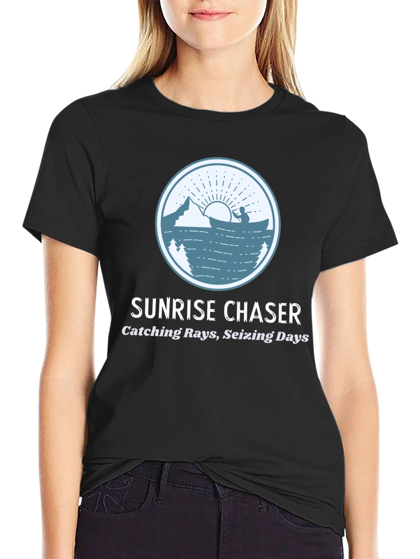 Sunrise Chaser Graphic T-Shirt - Catching Rays Seizing Days