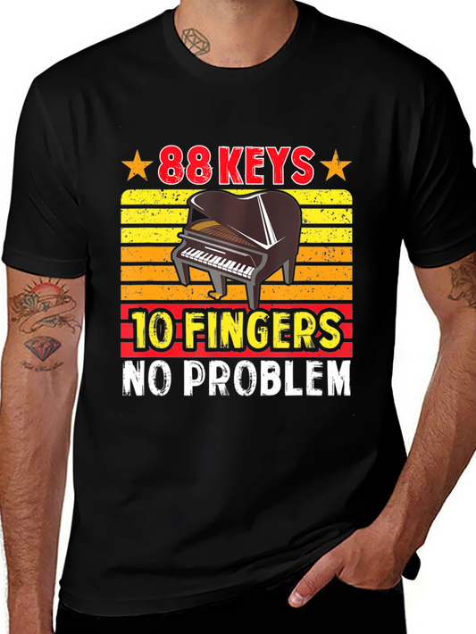 88 Keys 10 Fingers Piano Player T-Shirt