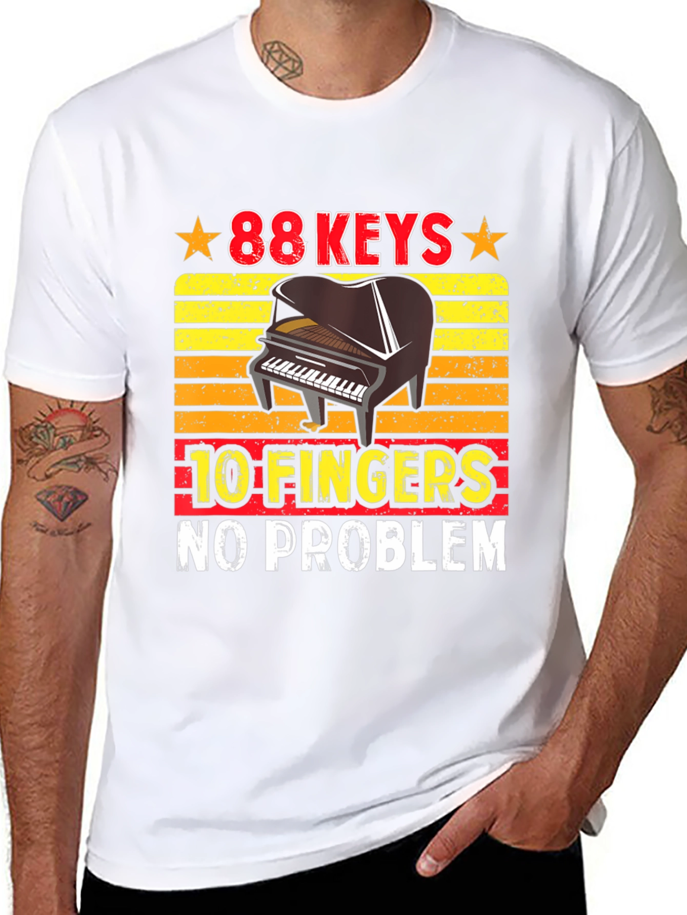 88 Keys 10 Fingers Piano Player T-Shirt