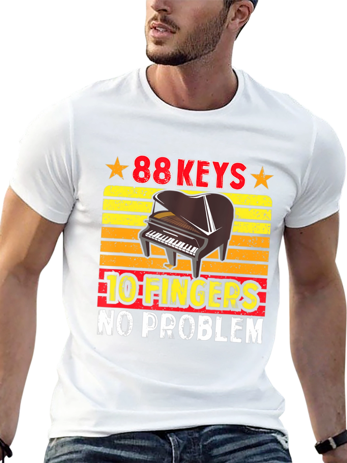 88 Keys 10 Fingers Piano Player T-Shirt