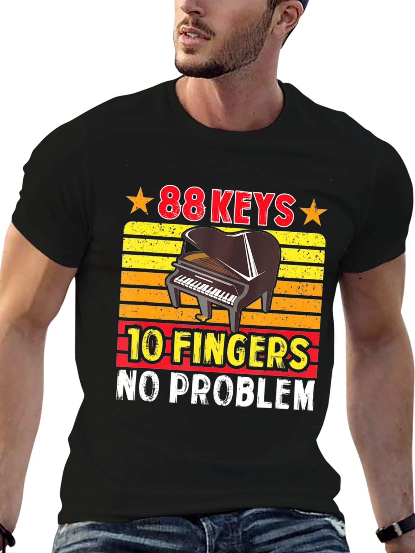 88 Keys 10 Fingers Piano Player T-Shirt