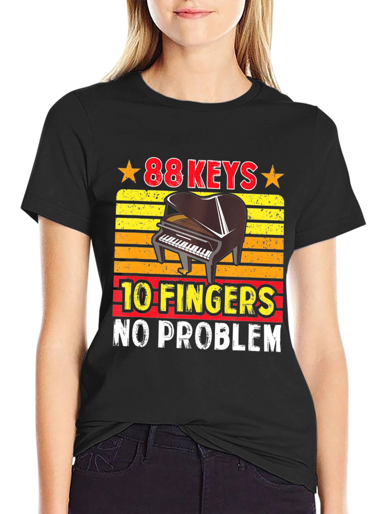 88 Keys 10 Fingers Piano Player T-Shirt