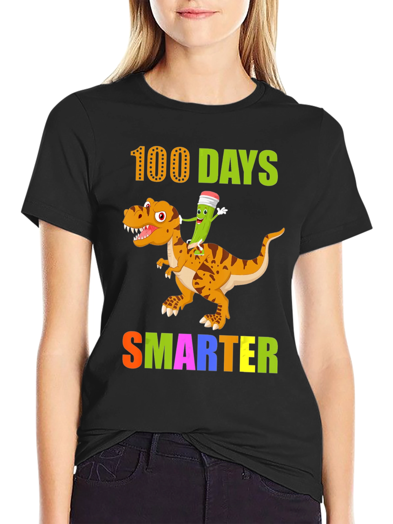 100 Days Smarter Dinosaur T-Shirt