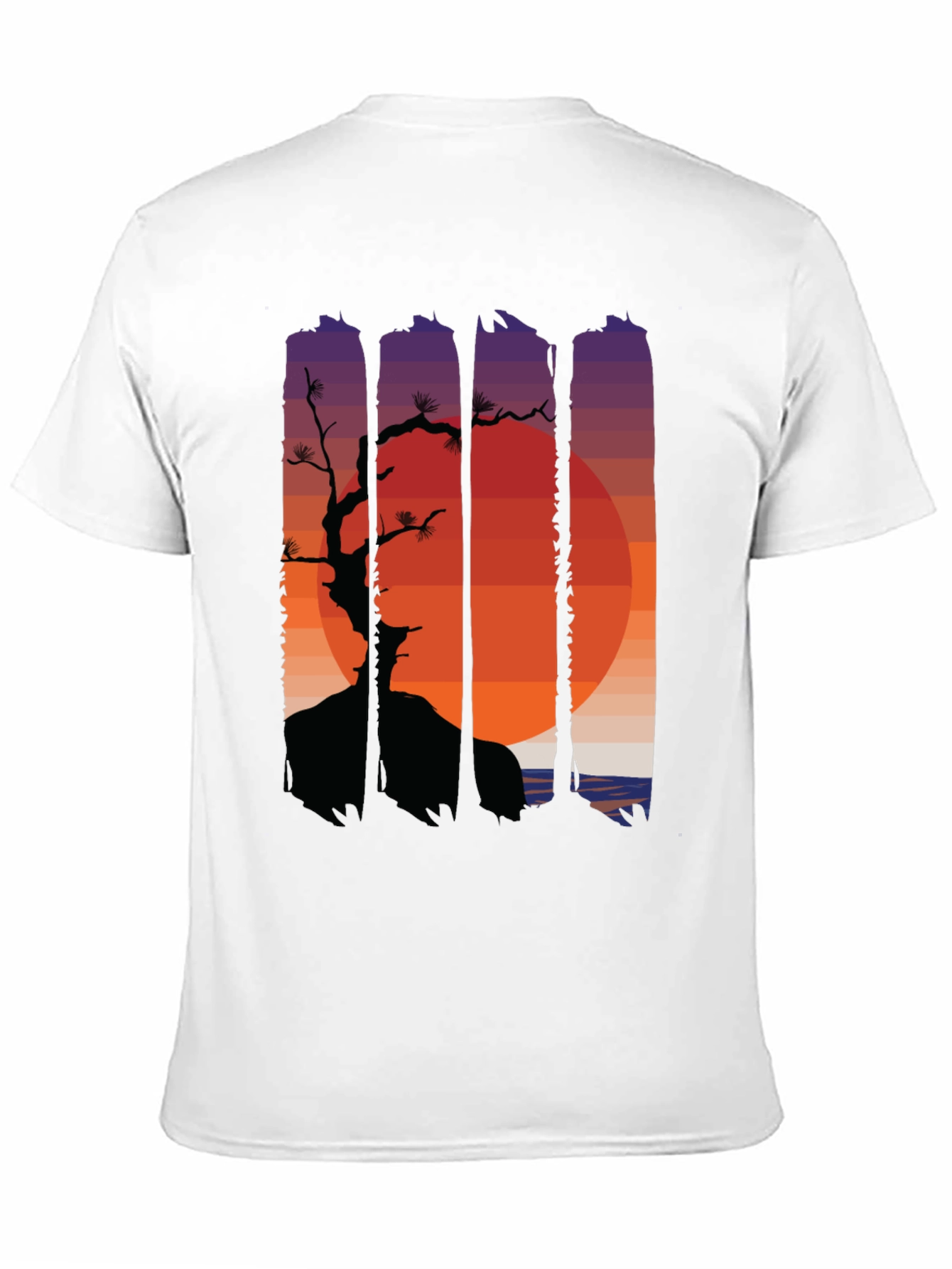 Sunset Bonsai Graphic Tee - Black