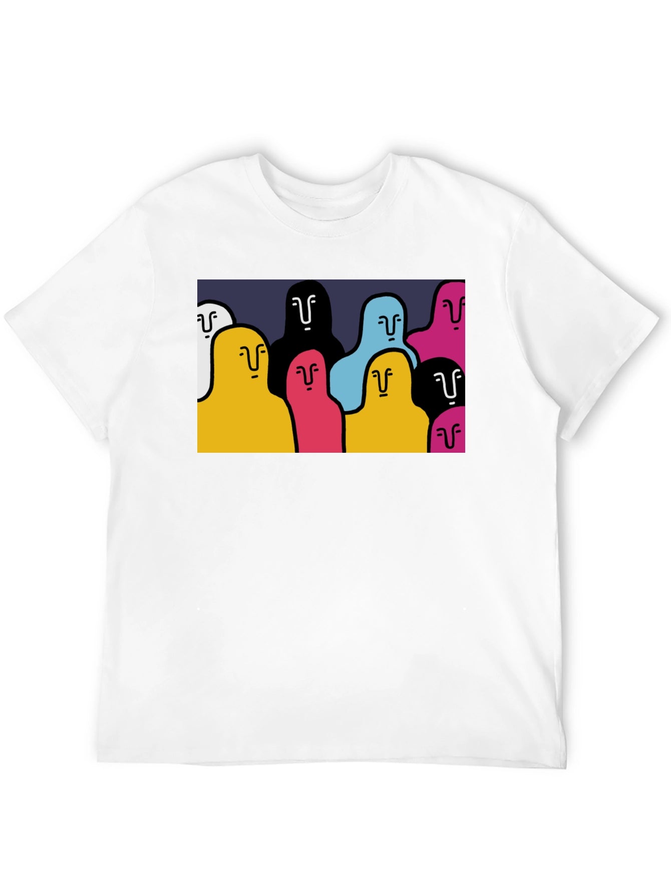 Abstract People Graphic T-Shirt - Cool Casual Style