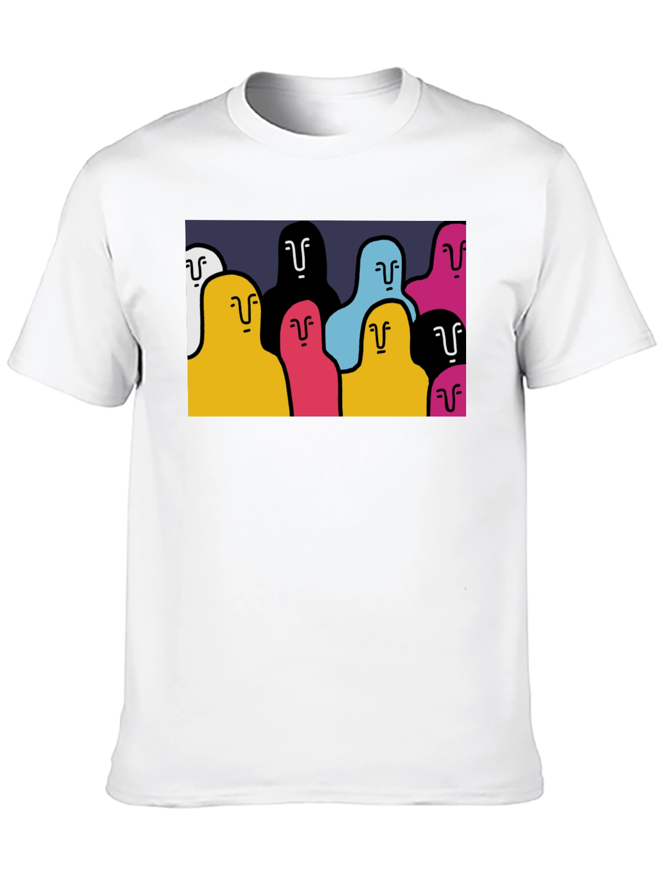 Abstract People Graphic T-Shirt - Cool Casual Style
