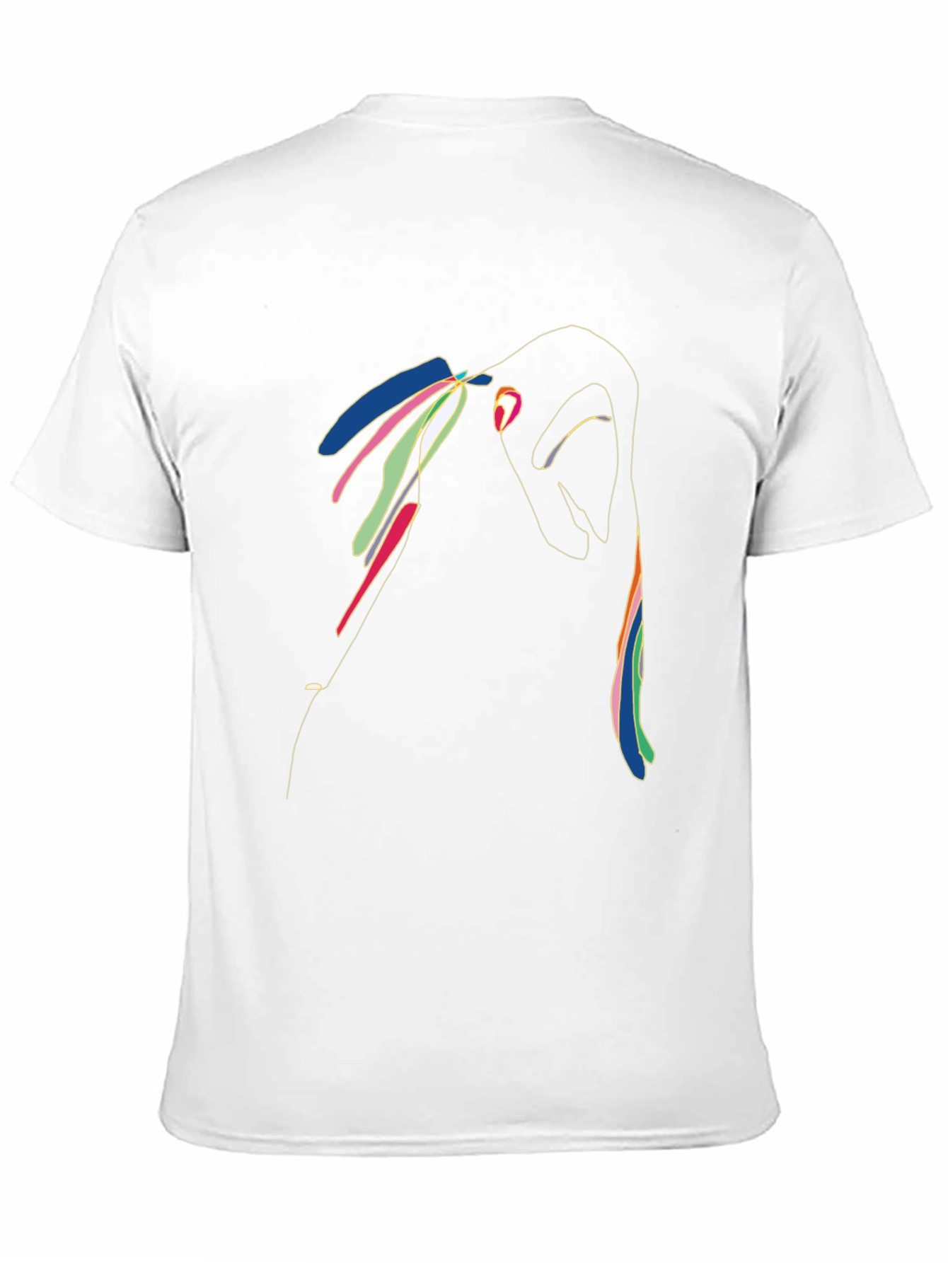 Abstract Line Art Graphic T-Shirt - Modern Artistic Tee
