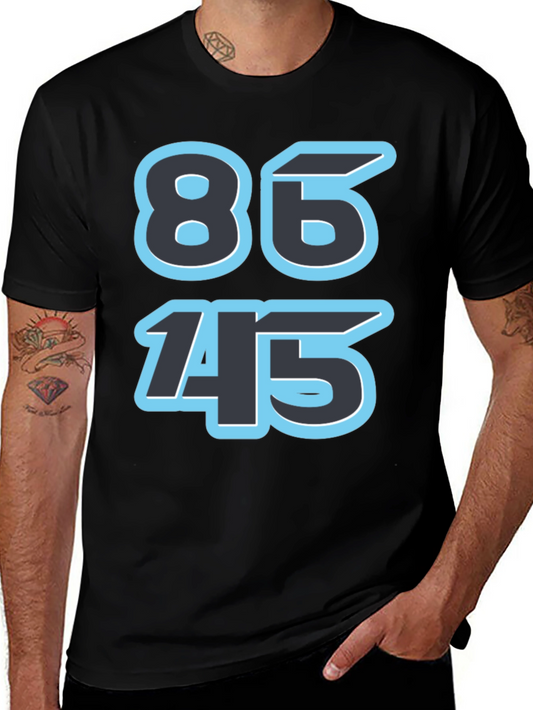 86 45 Black Graphic Tee