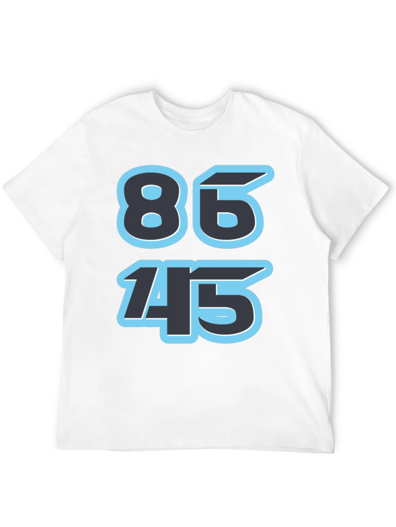 86 45 Black Graphic Tee