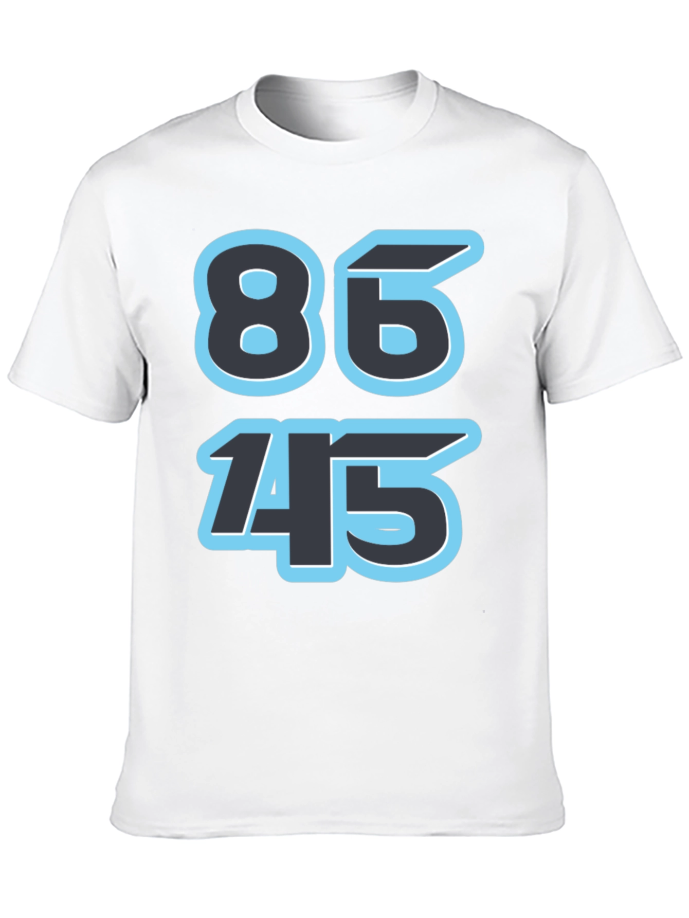 86 45 Black Graphic Tee