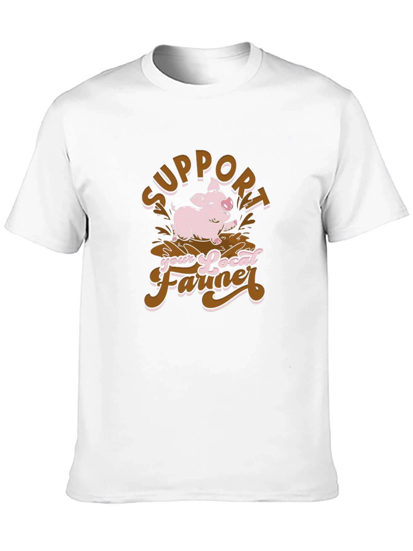 Support Your Local Farmer Pig T-Shirt