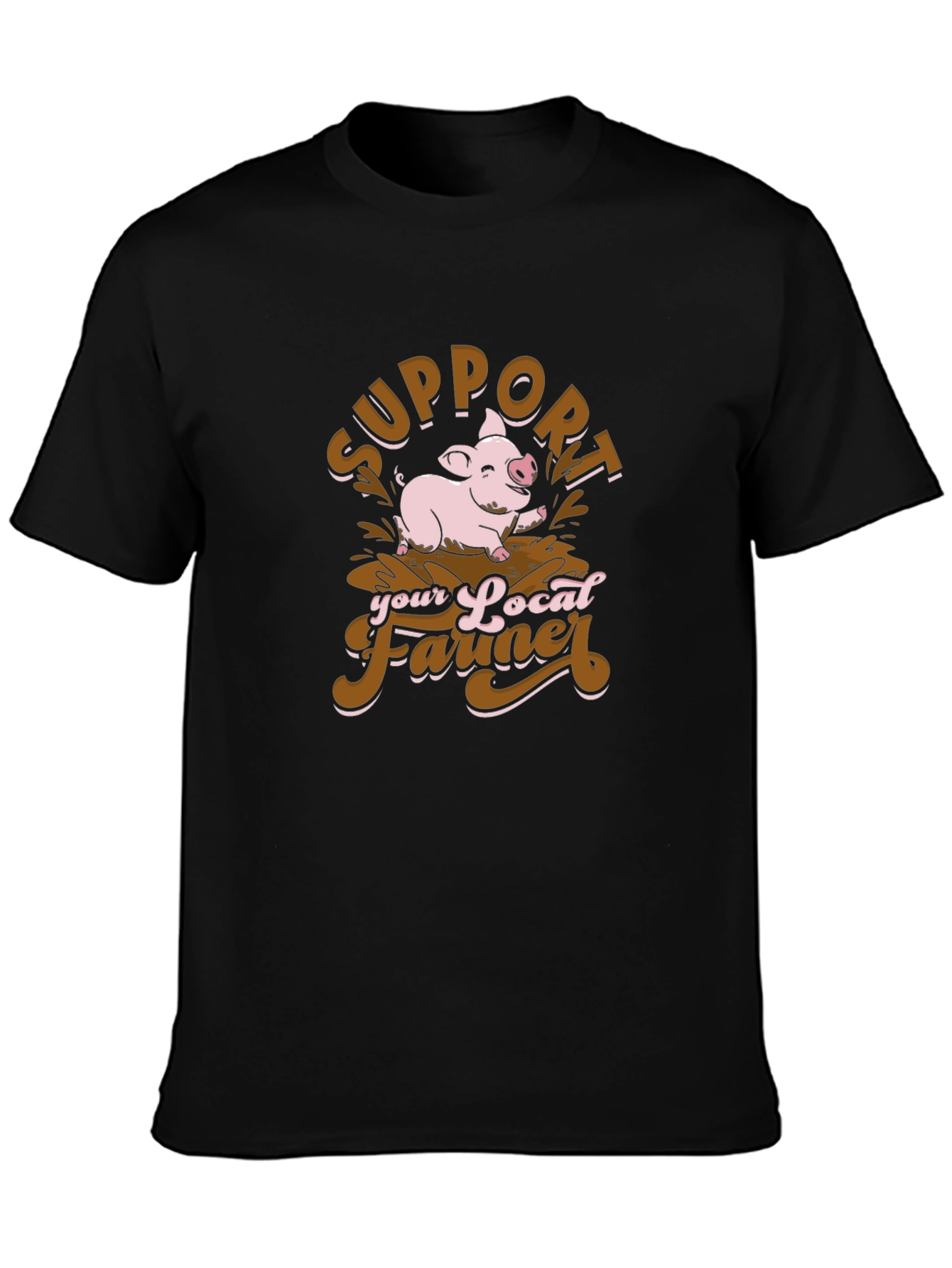Support Your Local Farmer Pig T-Shirt