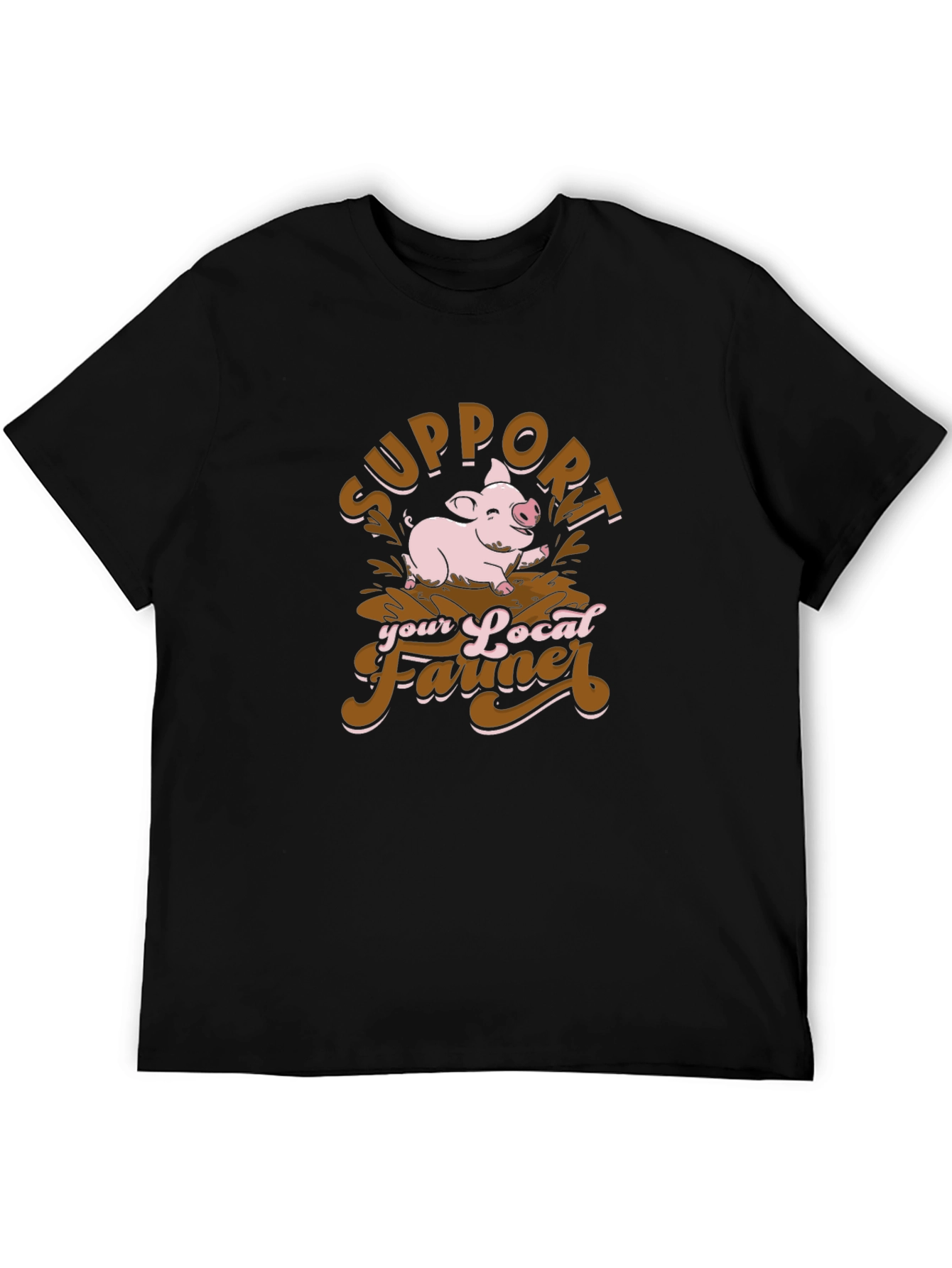 Support Your Local Farmer Pig T-Shirt