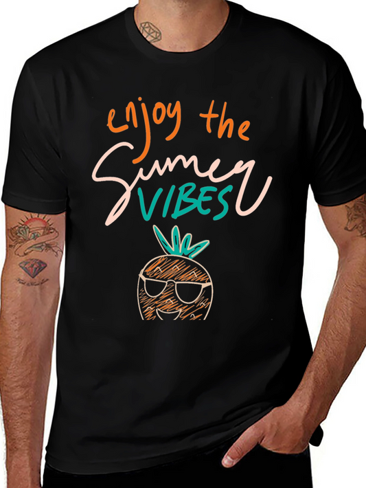 Summer Vibes Pineapple Graphic T-Shirt