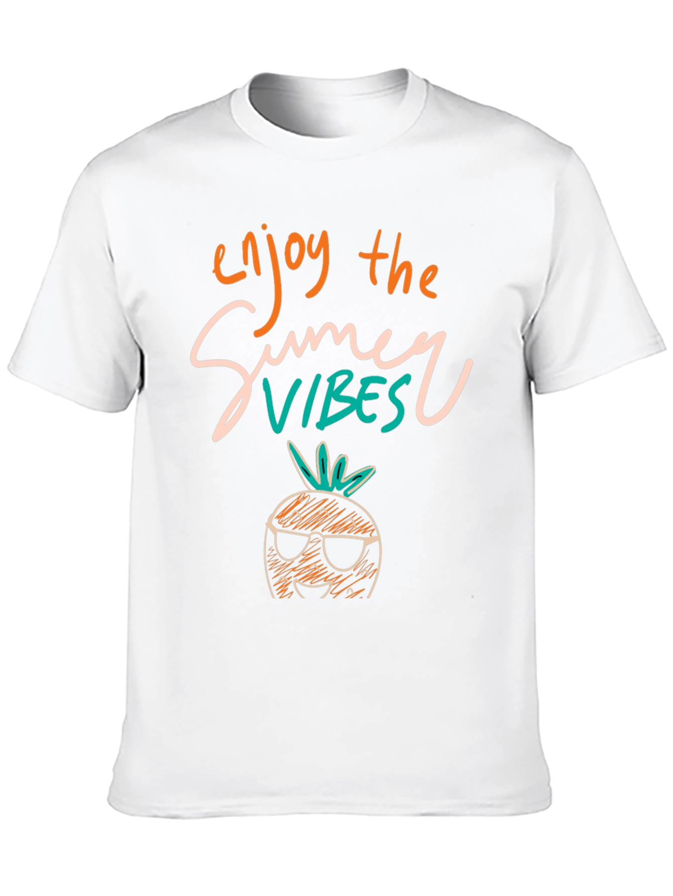 Summer Vibes Pineapple Graphic T-Shirt
