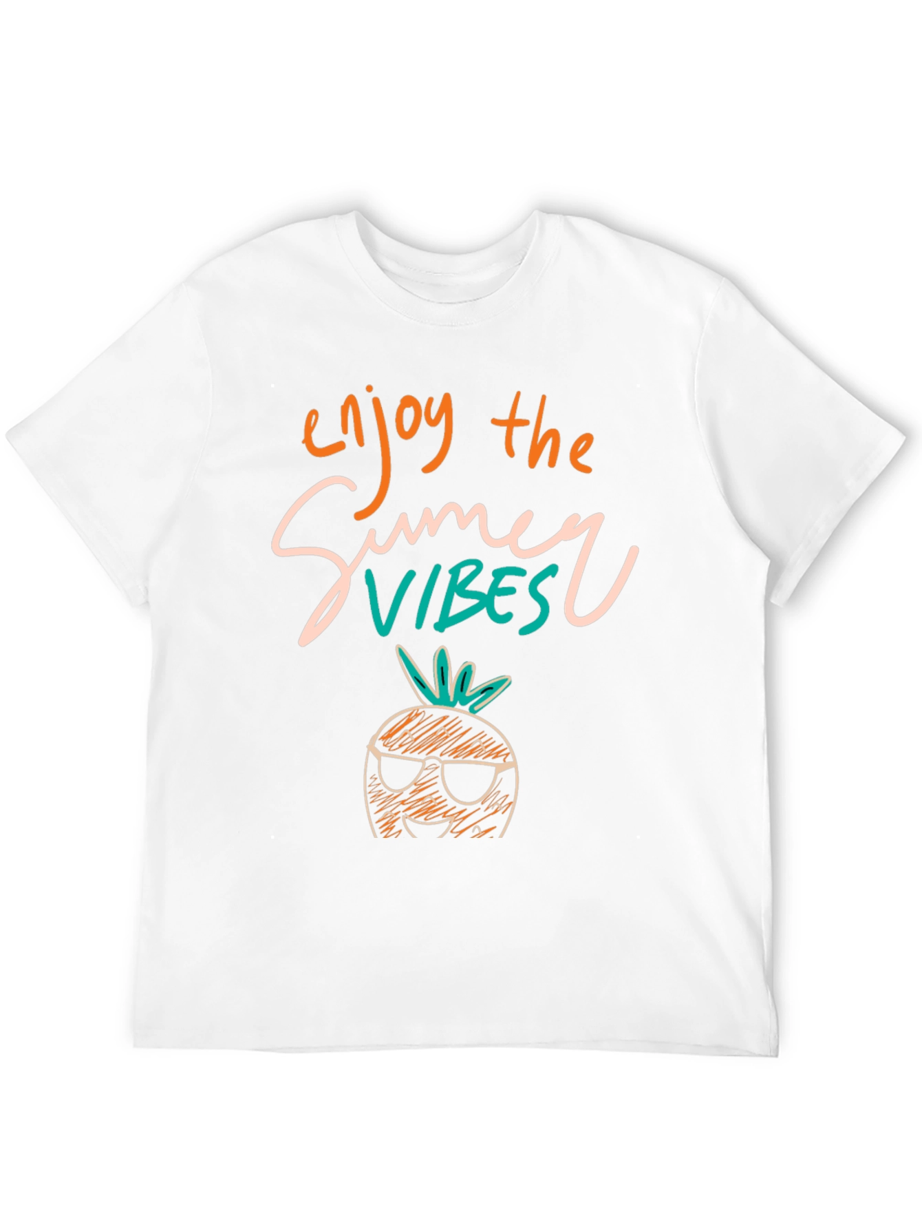 Summer Vibes Pineapple Graphic T-Shirt
