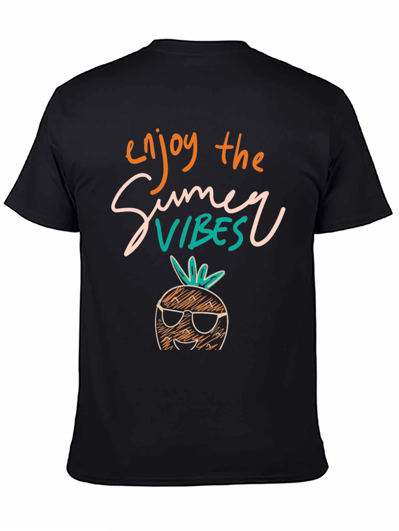 Summer Vibes Pineapple Graphic T-Shirt