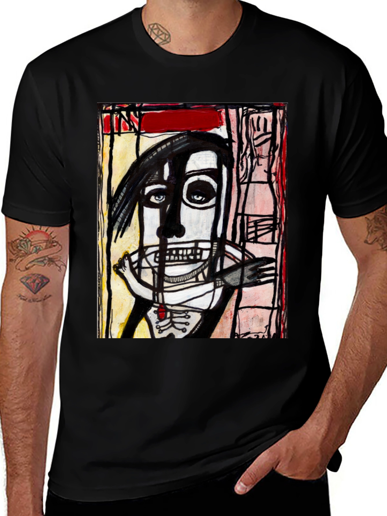 Abstract Art Graphic T-Shirt - Unique Streetwear