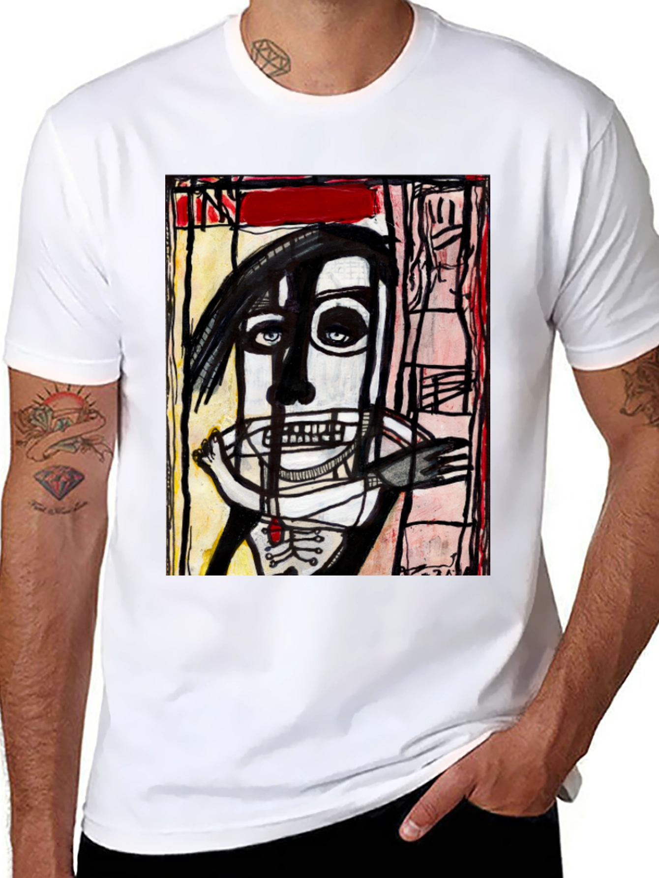 Abstract Art Graphic T-Shirt - Unique Streetwear