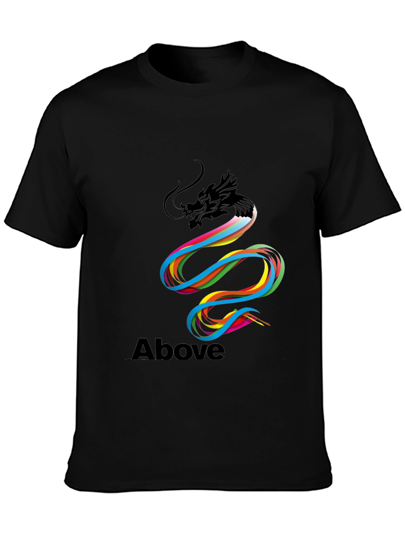 Above Rainbow Dragon Graphic T-Shirt