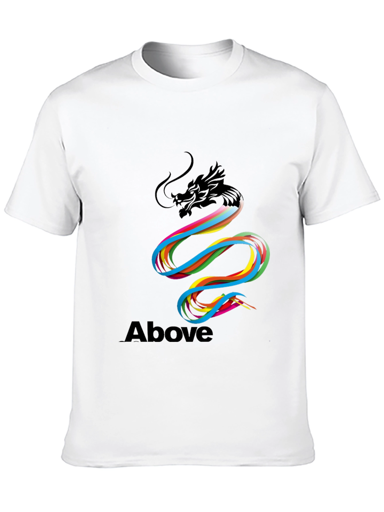 Above Rainbow Dragon Graphic T-Shirt