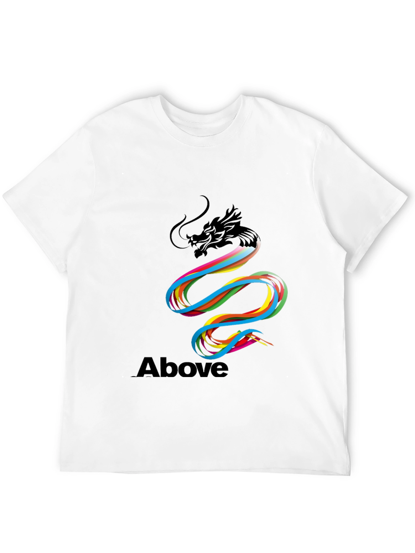 Above Rainbow Dragon Graphic T-Shirt