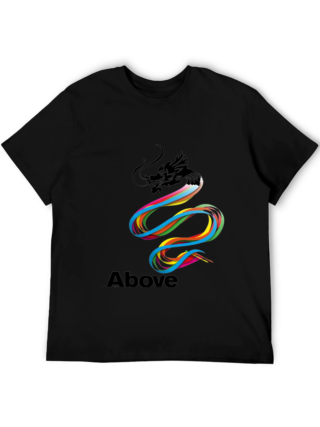 Above Rainbow Dragon Graphic T-Shirt