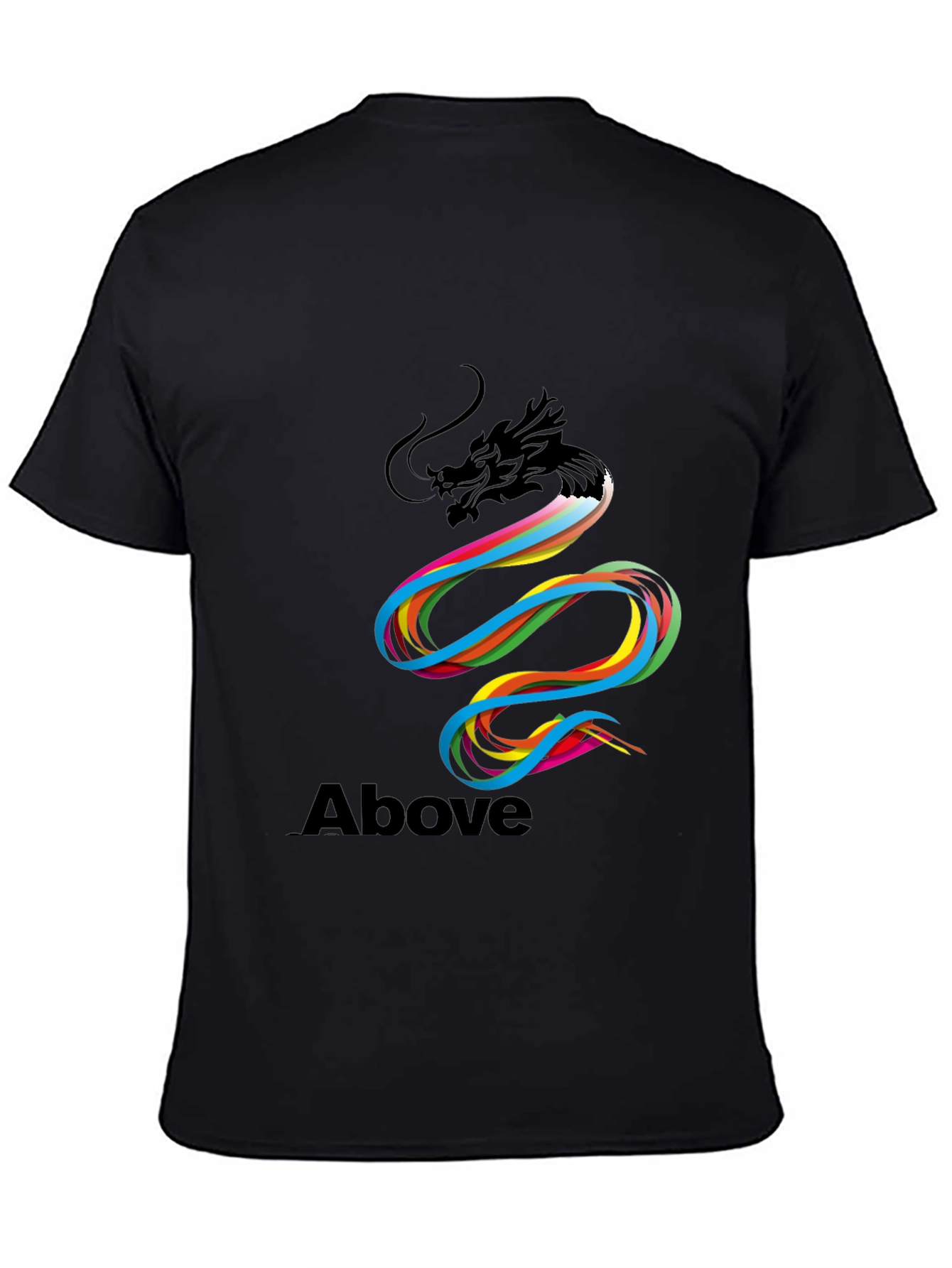 Above Rainbow Dragon Graphic T-Shirt