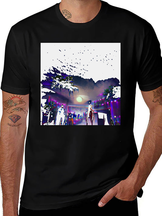 Abstract Graphic Tee - Unique Design Soft Cotton Blend