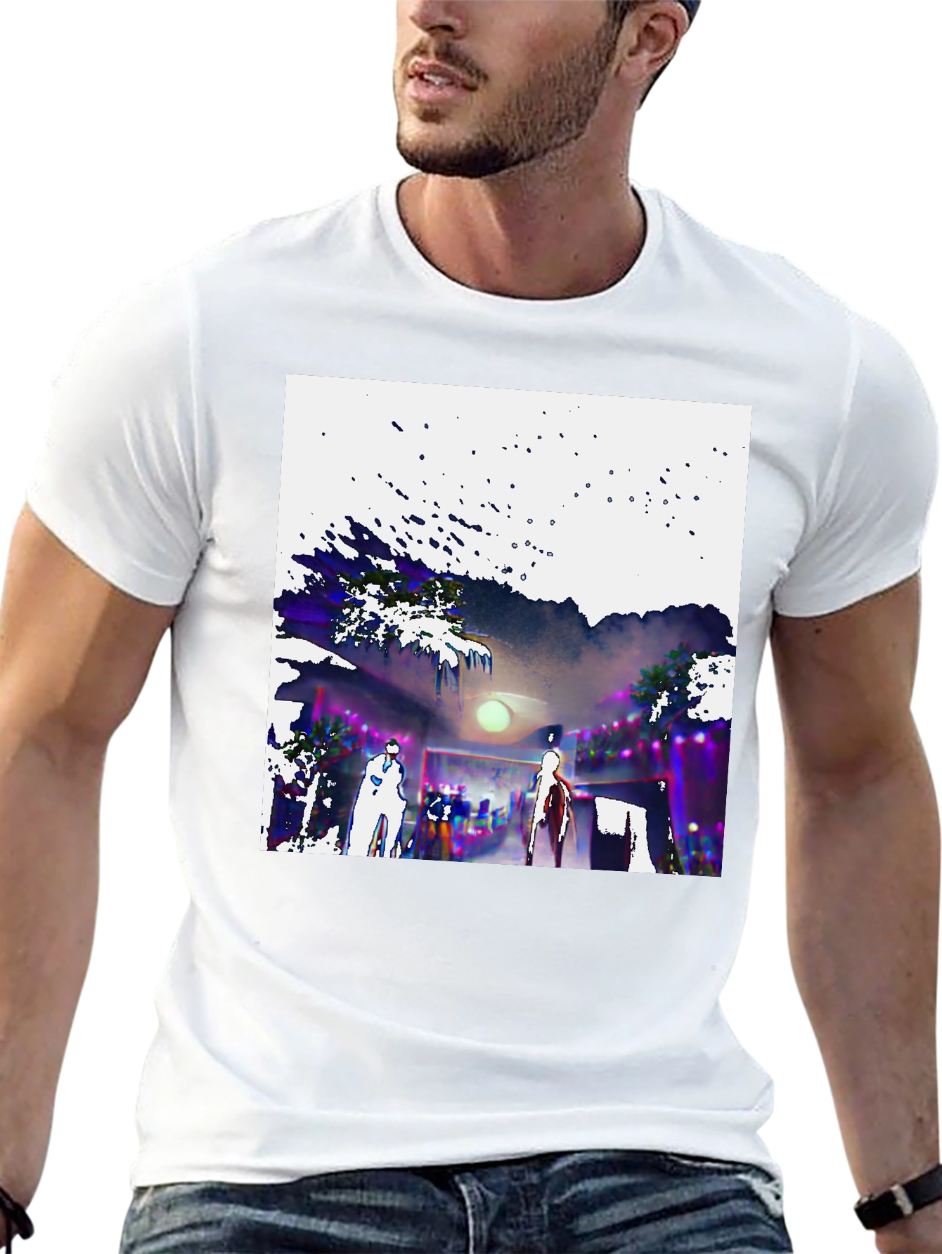 Abstract Graphic Tee - Unique Design Soft Cotton Blend