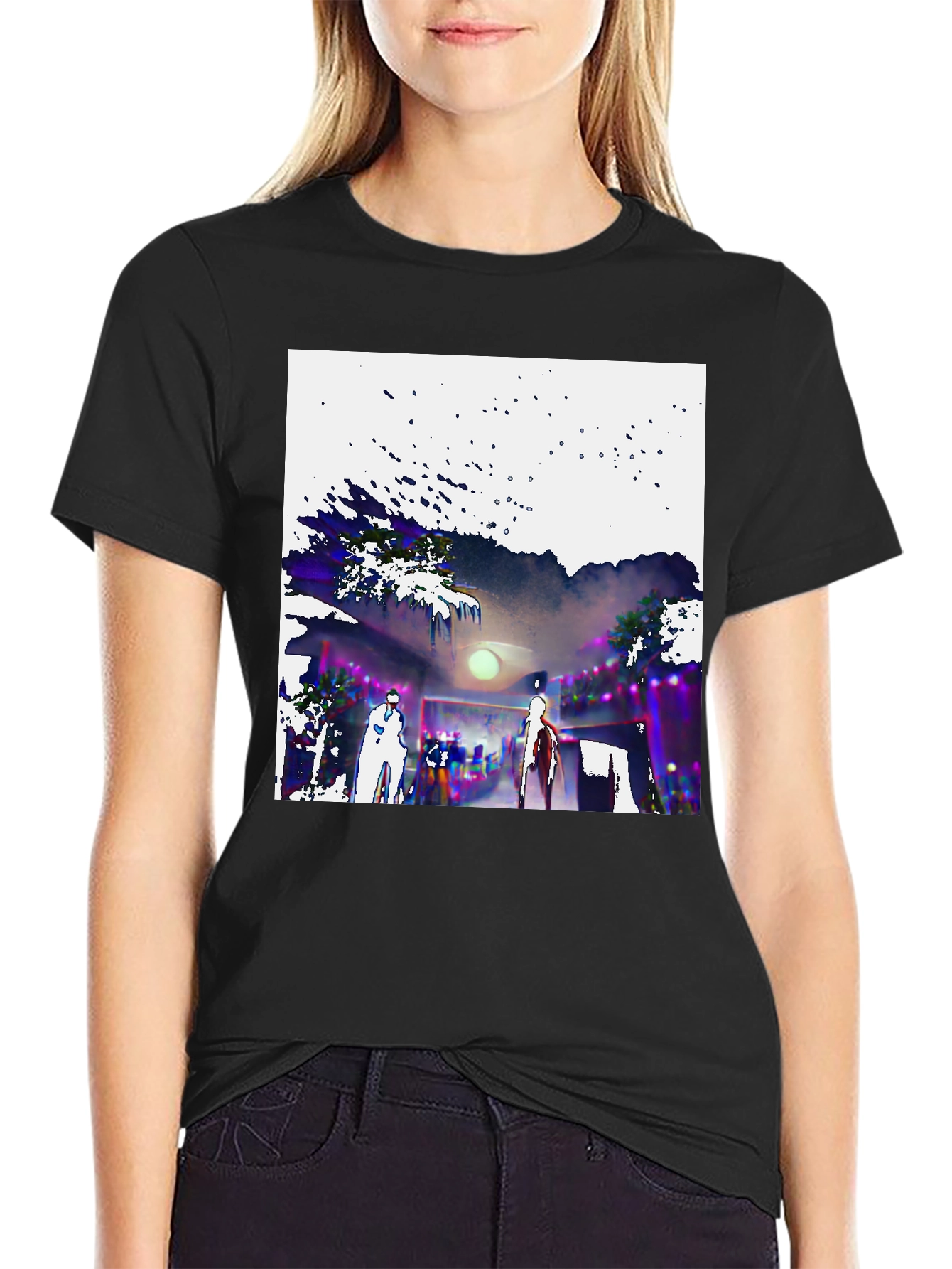 Abstract Graphic Tee - Unique Design Soft Cotton Blend