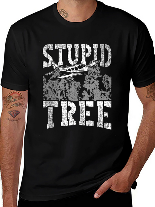 Stupid Tree T-Shirt - Airplane Design