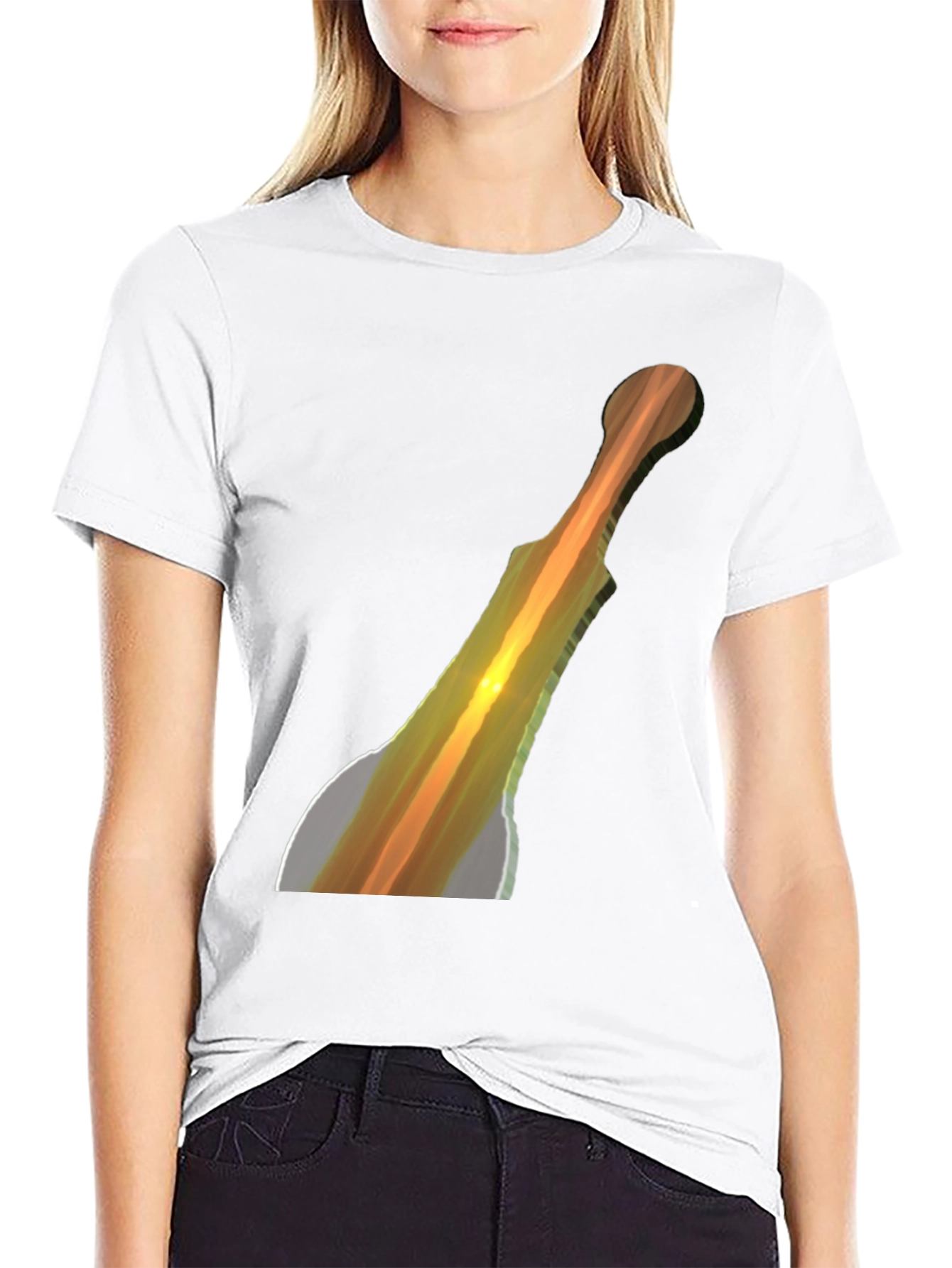 Sword Design Black T-Shirt