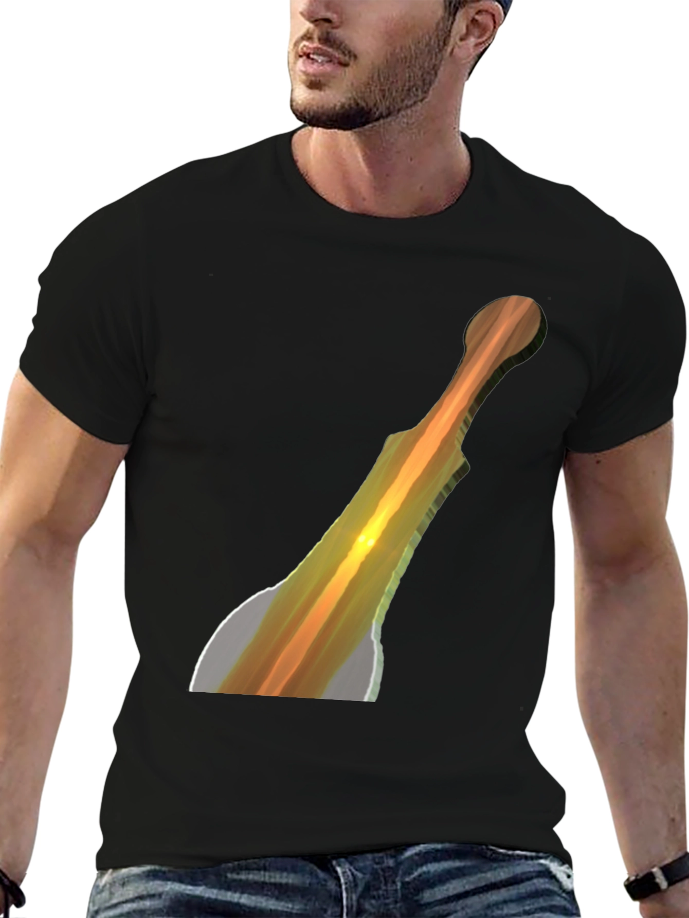 Sword Design Black T-Shirt