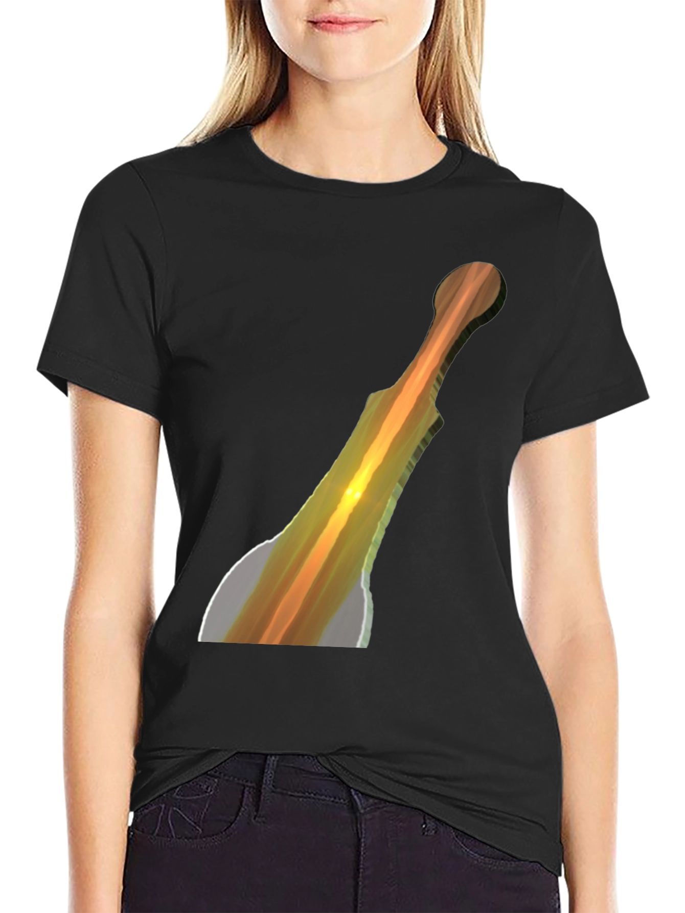 Sword Design Black T-Shirt