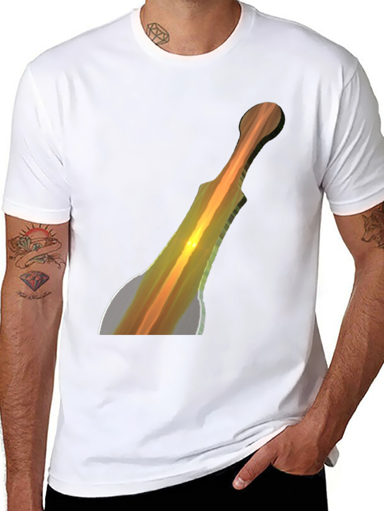 Sword Design Black T-Shirt