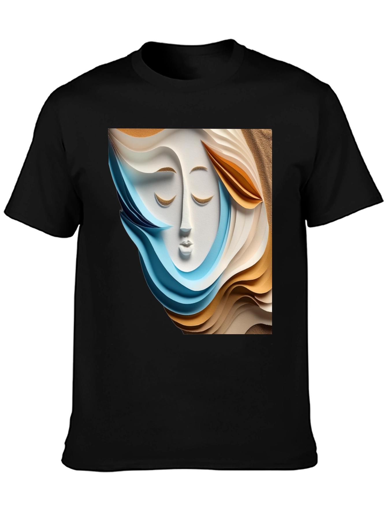 Abstract Face Graphic Tee - Modern Art Shirt