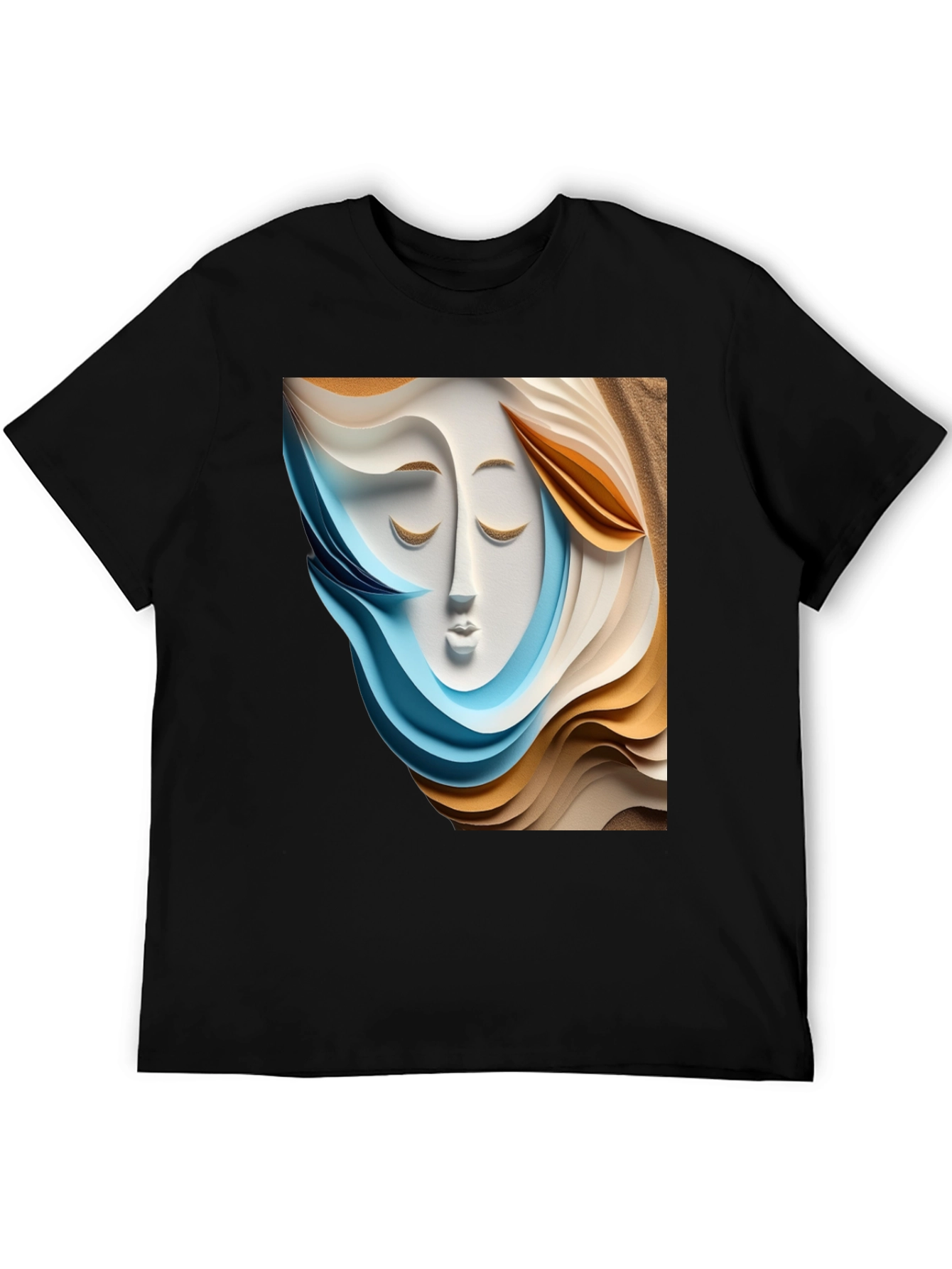 Abstract Face Graphic Tee - Modern Art Shirt