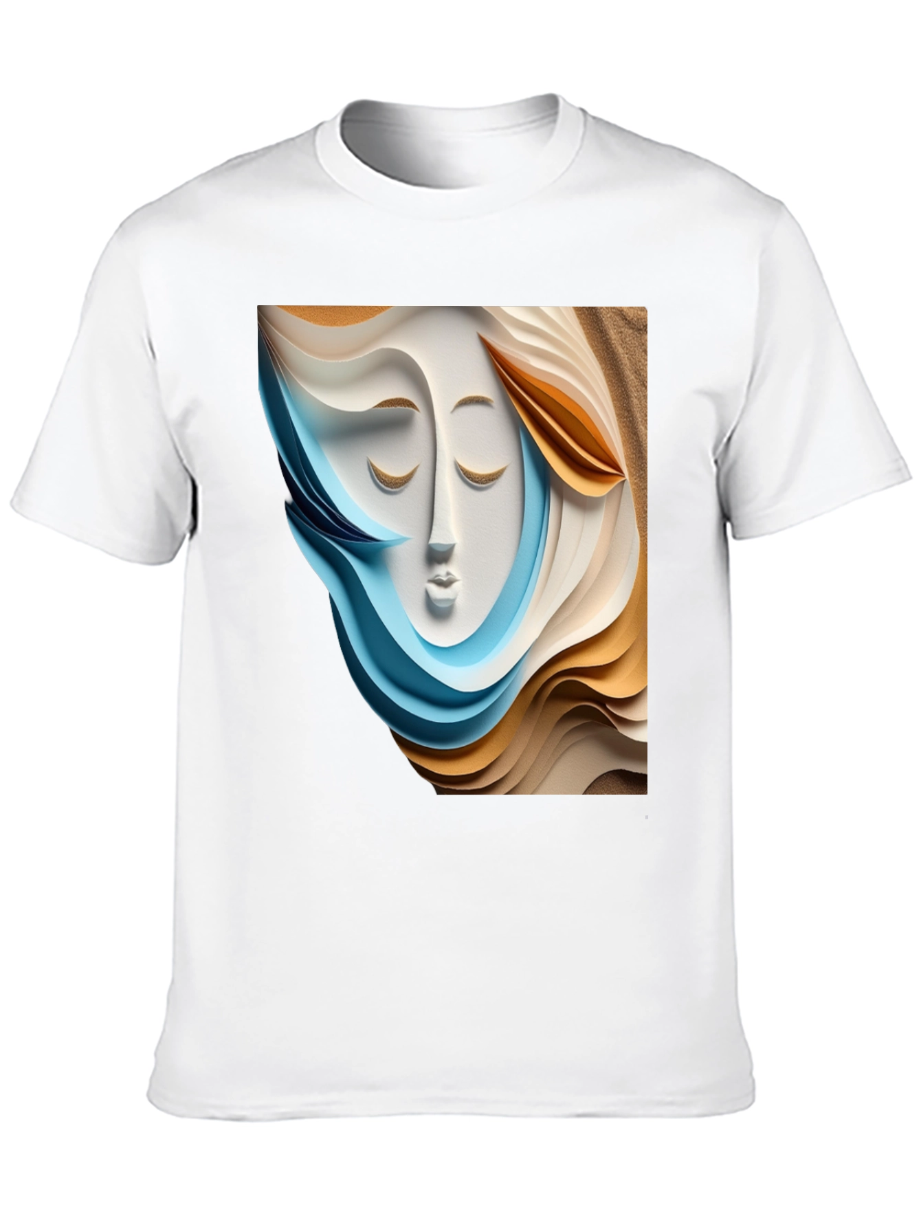 Abstract Face Graphic Tee - Modern Art Shirt