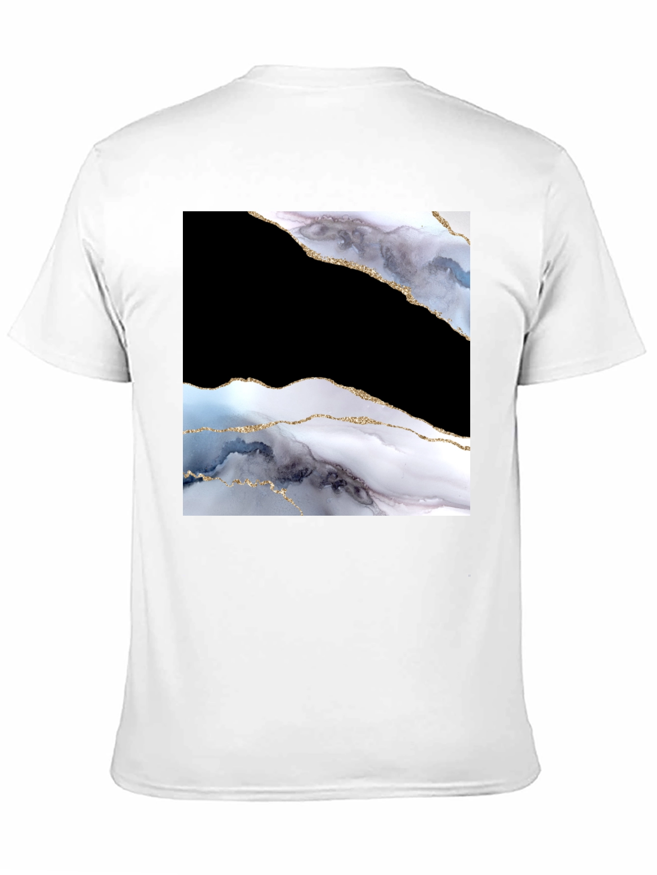 Abstract Marble Graphic Black T-Shirt