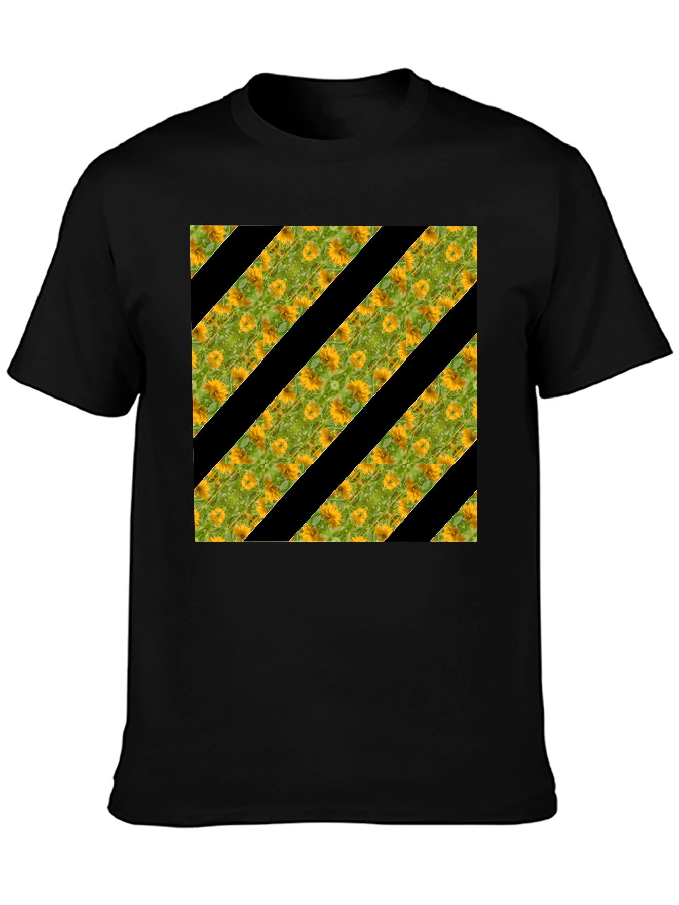 Sunflower Stripe Tee - Stylish Graphic Print T-Shirt